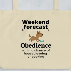 Obedience Weekend Forecast X-Large Tote/Shopping Bag-Oyster