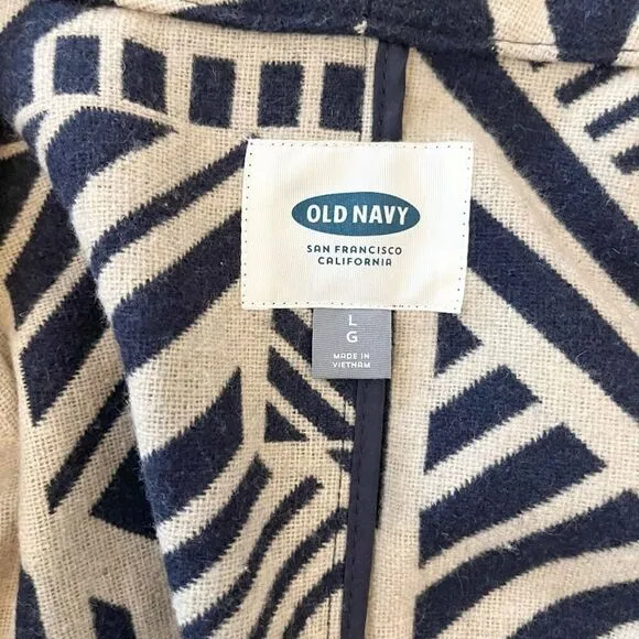 Old Navy NWT Southwestern Batik Aztec Navajo Pocket Open Front Kimono Jacket