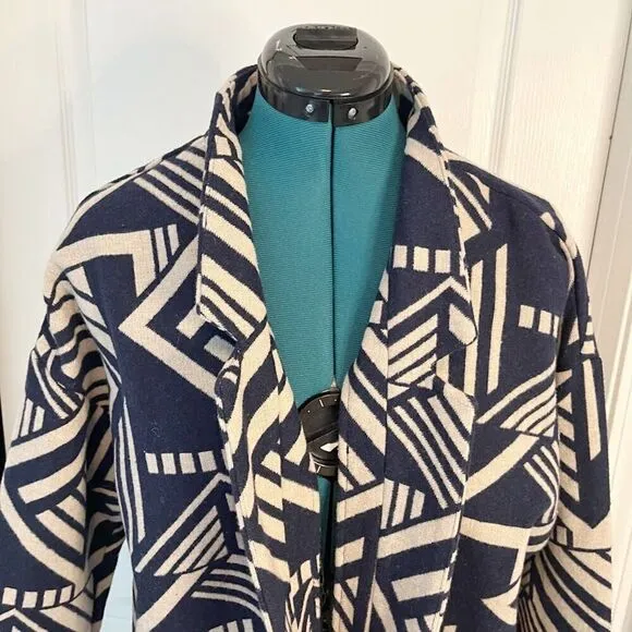 Old Navy NWT Southwestern Batik Aztec Navajo Pocket Open Front Kimono Jacket