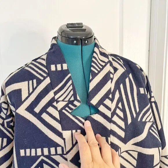 Old Navy NWT Southwestern Batik Aztec Navajo Pocket Open Front Kimono Jacket