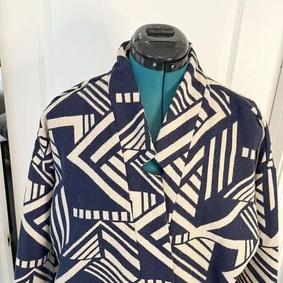 Old Navy NWT Southwestern Batik Aztec Navajo Pocket Open Front Kimono Jacket