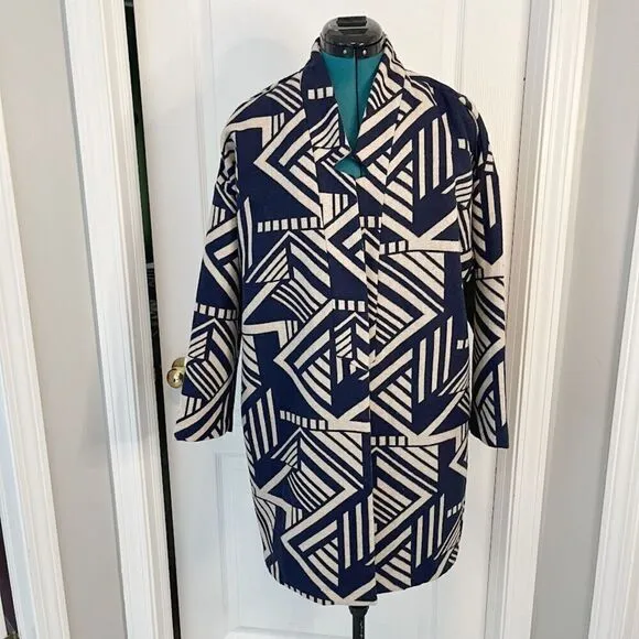 Old Navy NWT Southwestern Batik Aztec Navajo Pocket Open Front Kimono Jacket