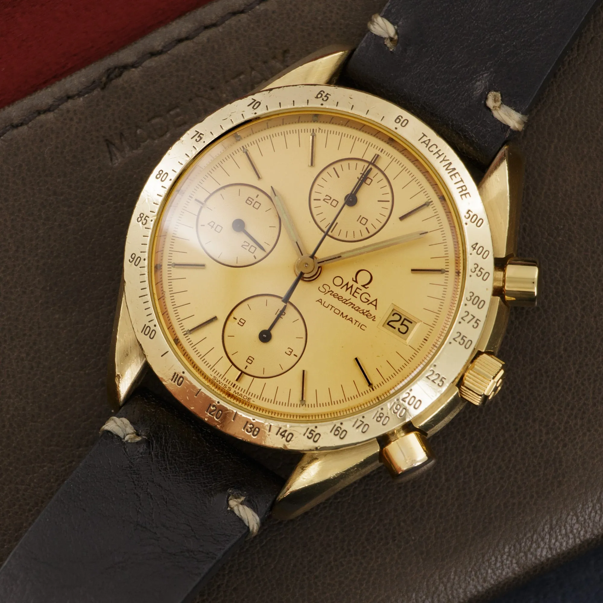 Omega Yellow Gold Speedmaster Chronograph Watch
