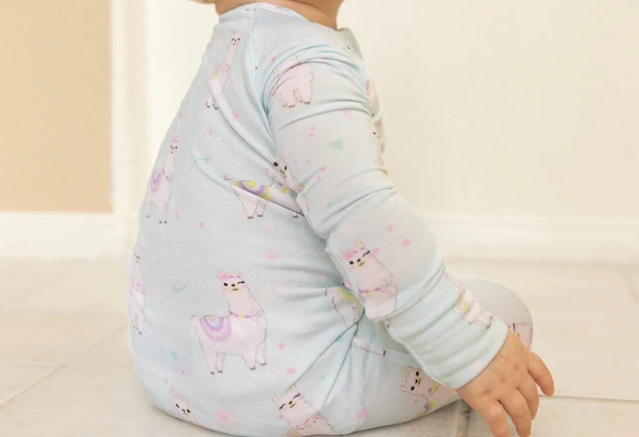 One Piece Zip Up  - Llama Bamboo