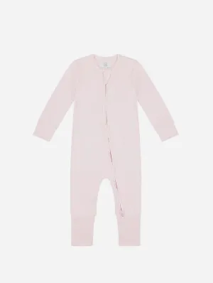 Organic Cotton Zippered Sleepsuit | Pink