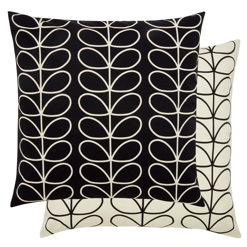 Orla Kiely Small Linear Stem Cushion - Monochrome