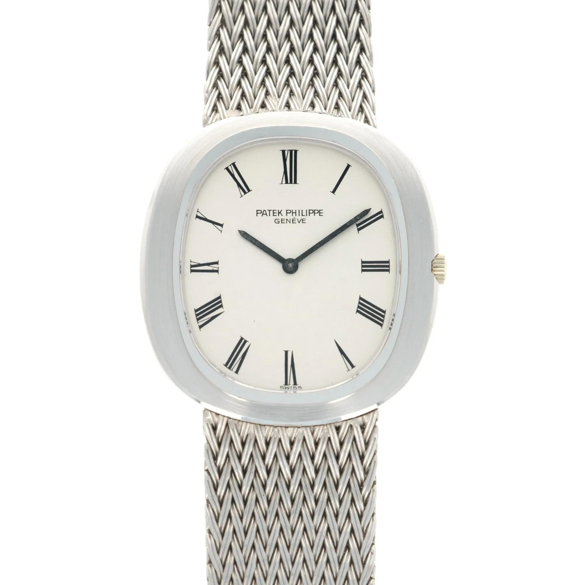 Patek Philippe White Gold Automatic Oval Bracelet Watch Ref. 3589
