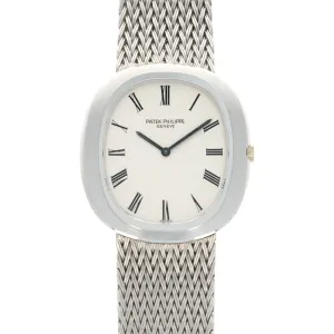 Patek Philippe White Gold Automatic Oval Bracelet Watch Ref. 3589