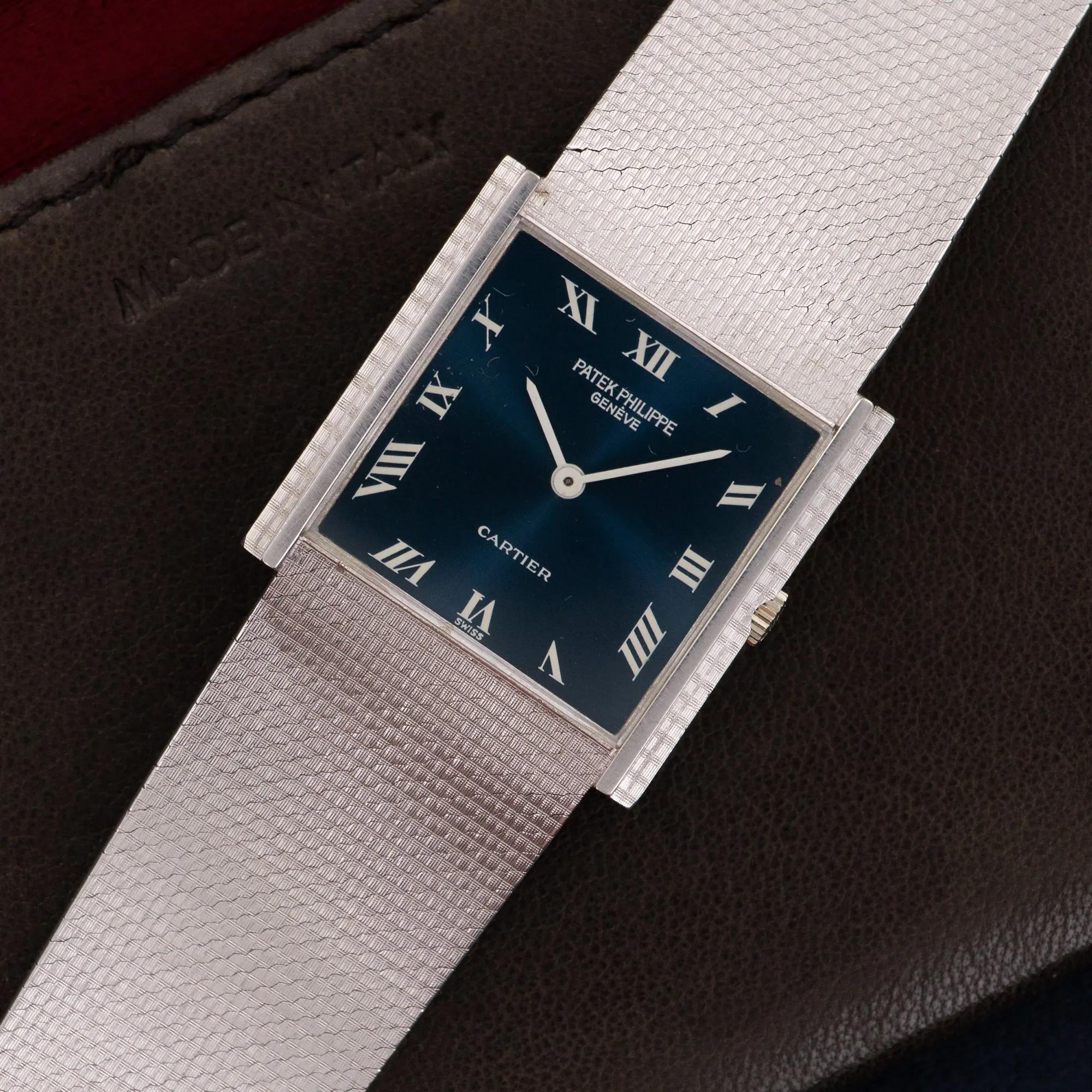 Patek Philippe White Gold Bracelet Watch, Retailed by Cartier