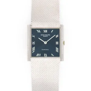 Patek Philippe White Gold Bracelet Watch, Retailed by Cartier