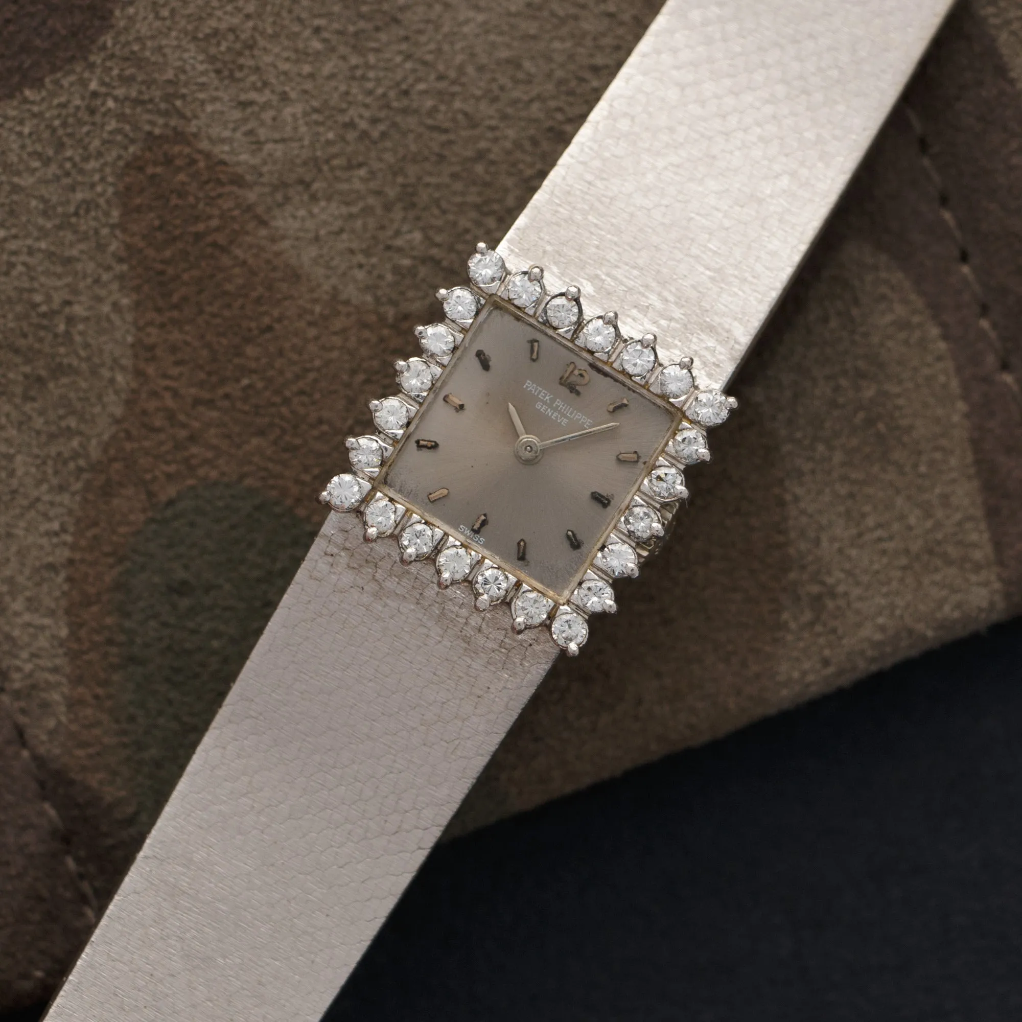 Patek Philippe White Gold Diamond Bezel ladies Watch Ref. 3285/49