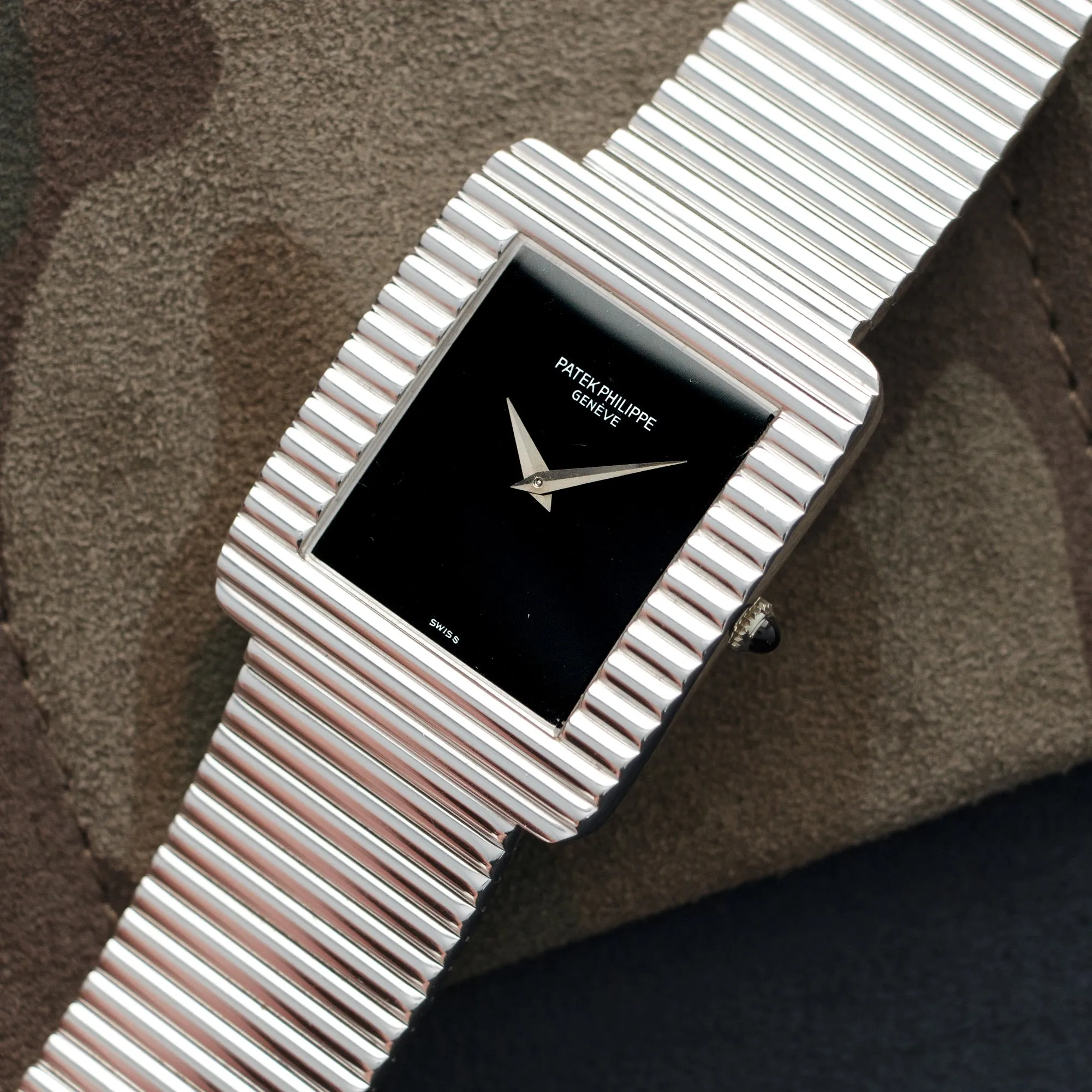 Patek Philippe White Gold Onyx Dial Watch, Ref. 3733