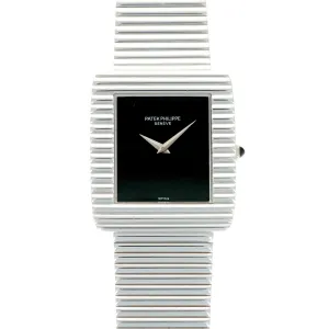 Patek Philippe White Gold Onyx Dial Watch, Ref. 3733