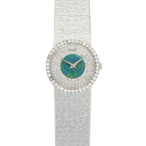 Piaget White Gold Diamond & Opal Watch