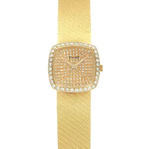 Piaget Yellow Gold Diamond Watch, 1970s