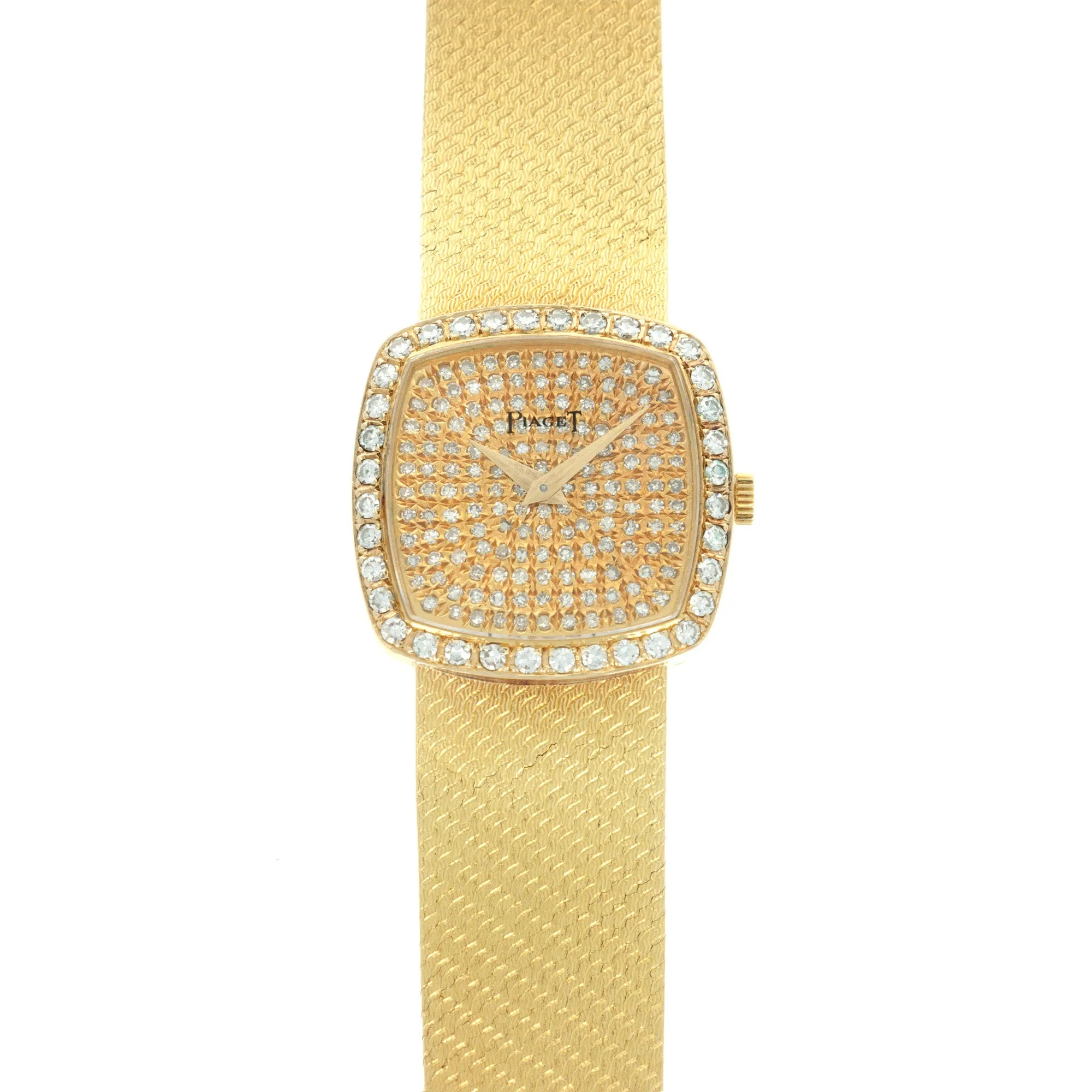 Piaget Yellow Gold Diamond Watch, 1970s