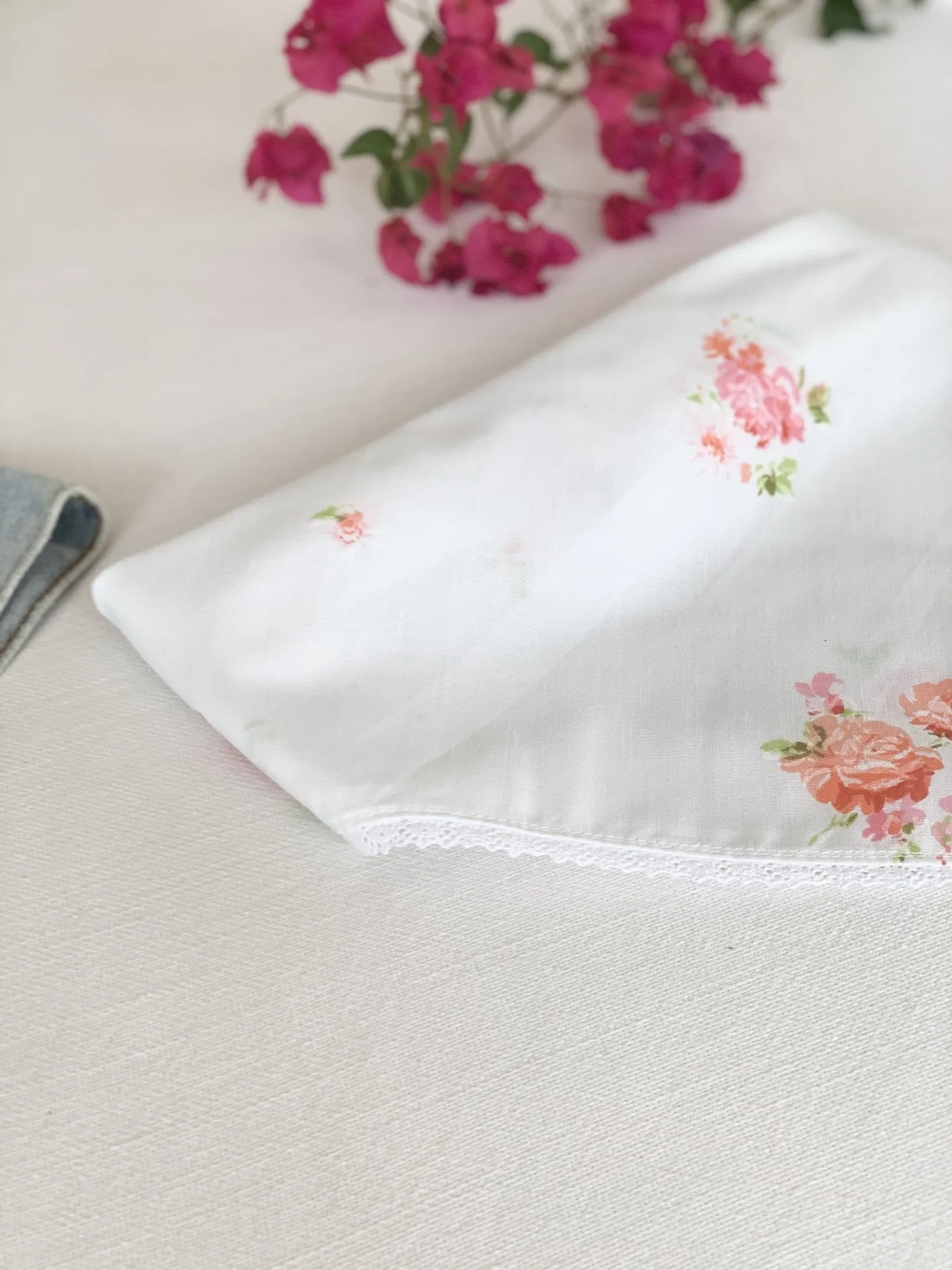 Pink and Orange Floral Face Bandana - The Penelope Bandana