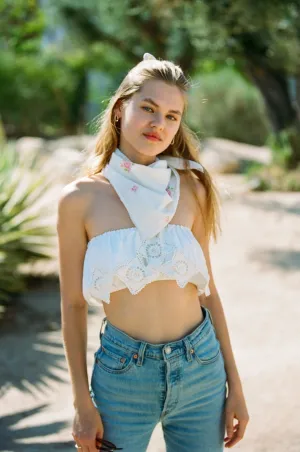 Pink and Orange Floral Face Bandana - The Penelope Bandana