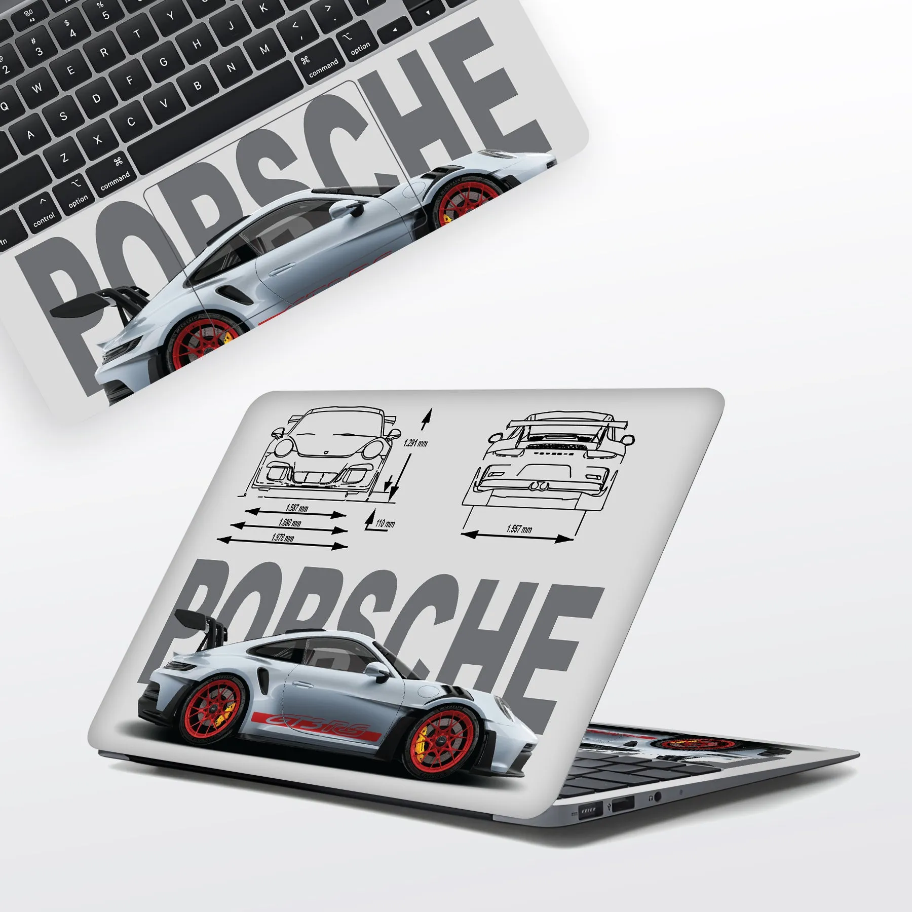 Porchse Blueprint Laptop Skin