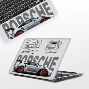 Porchse Blueprint Laptop Skin