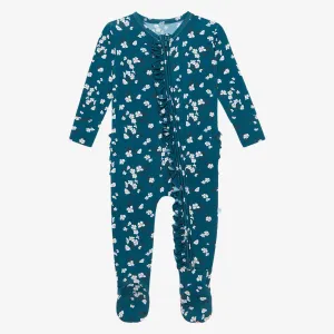 Posh Peanut Adriana Ruffled Zippered Footie
