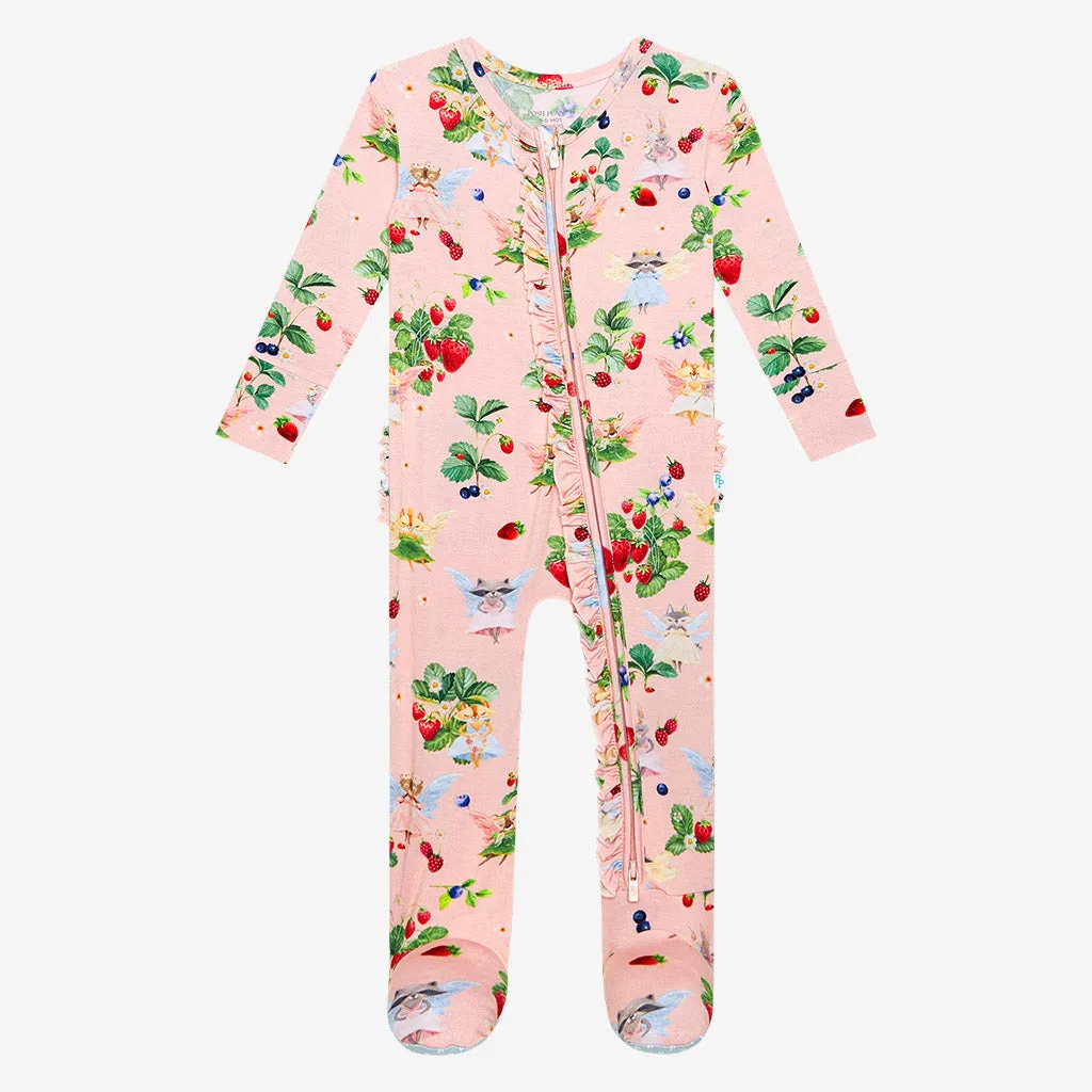 Posh Peanut Annabelle Ruffled Zippered Footie