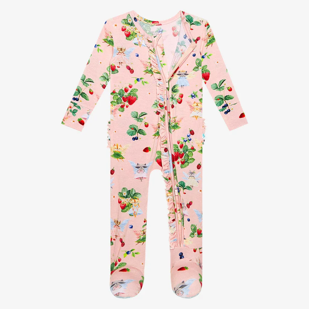 Posh Peanut Annabelle Ruffled Zippered Footie