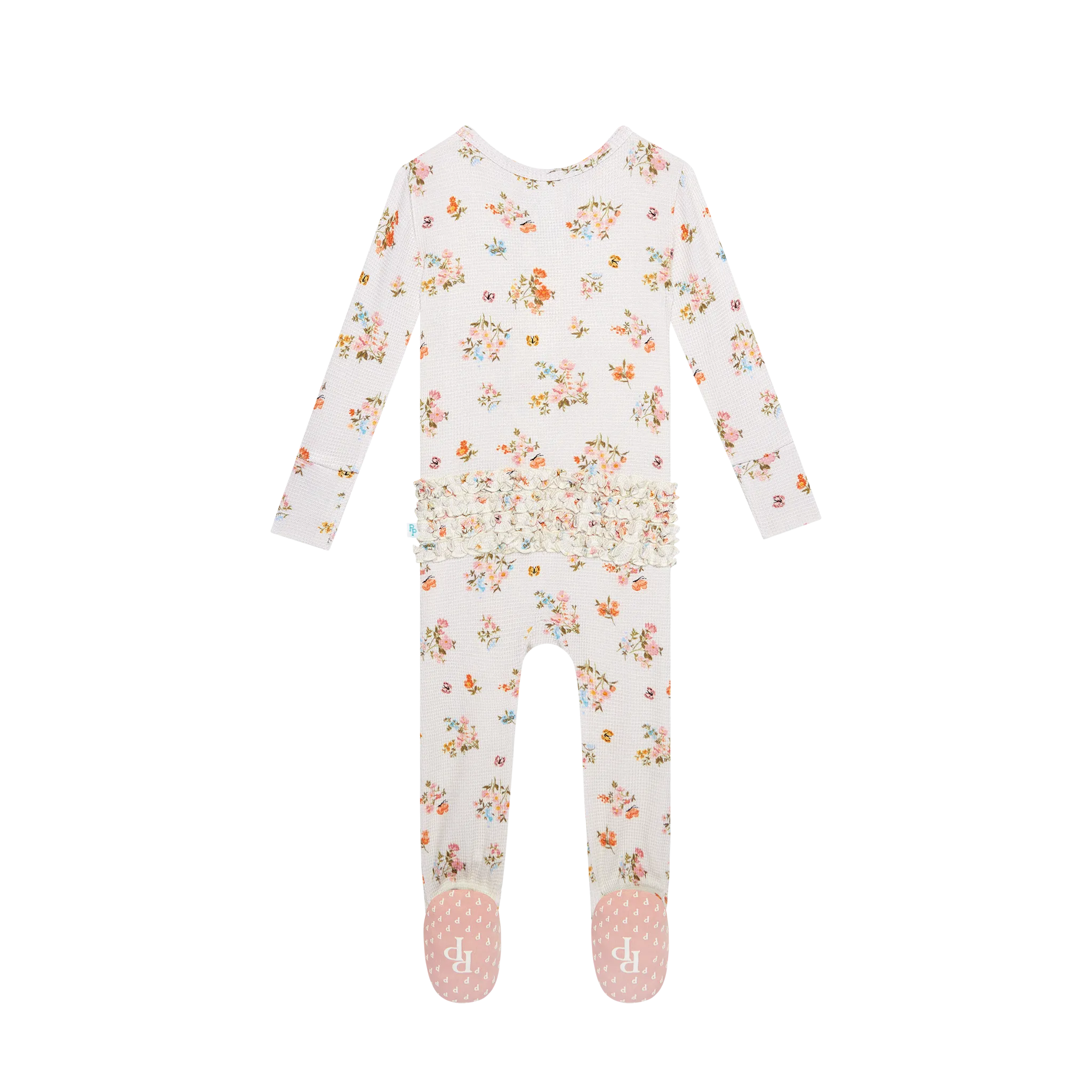Posh Peanut Clemence Ruffled Zippered Footie