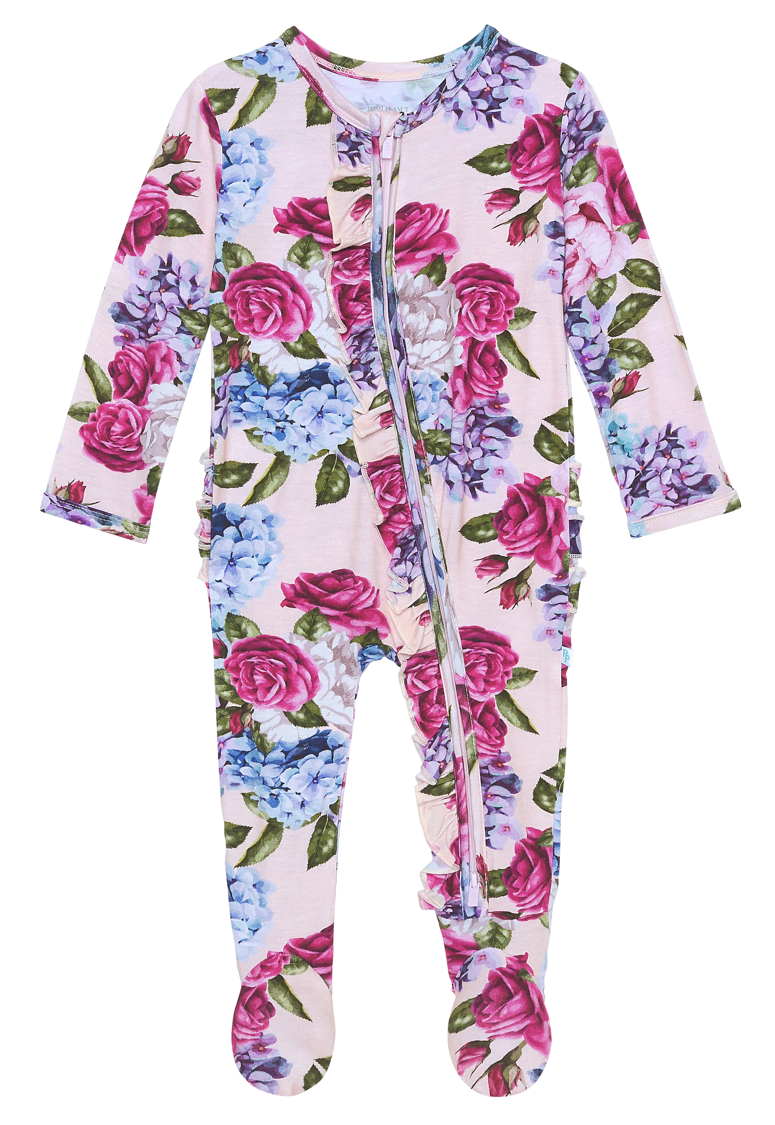 Posh Peanut Monroe Ruffled Zippered Footie