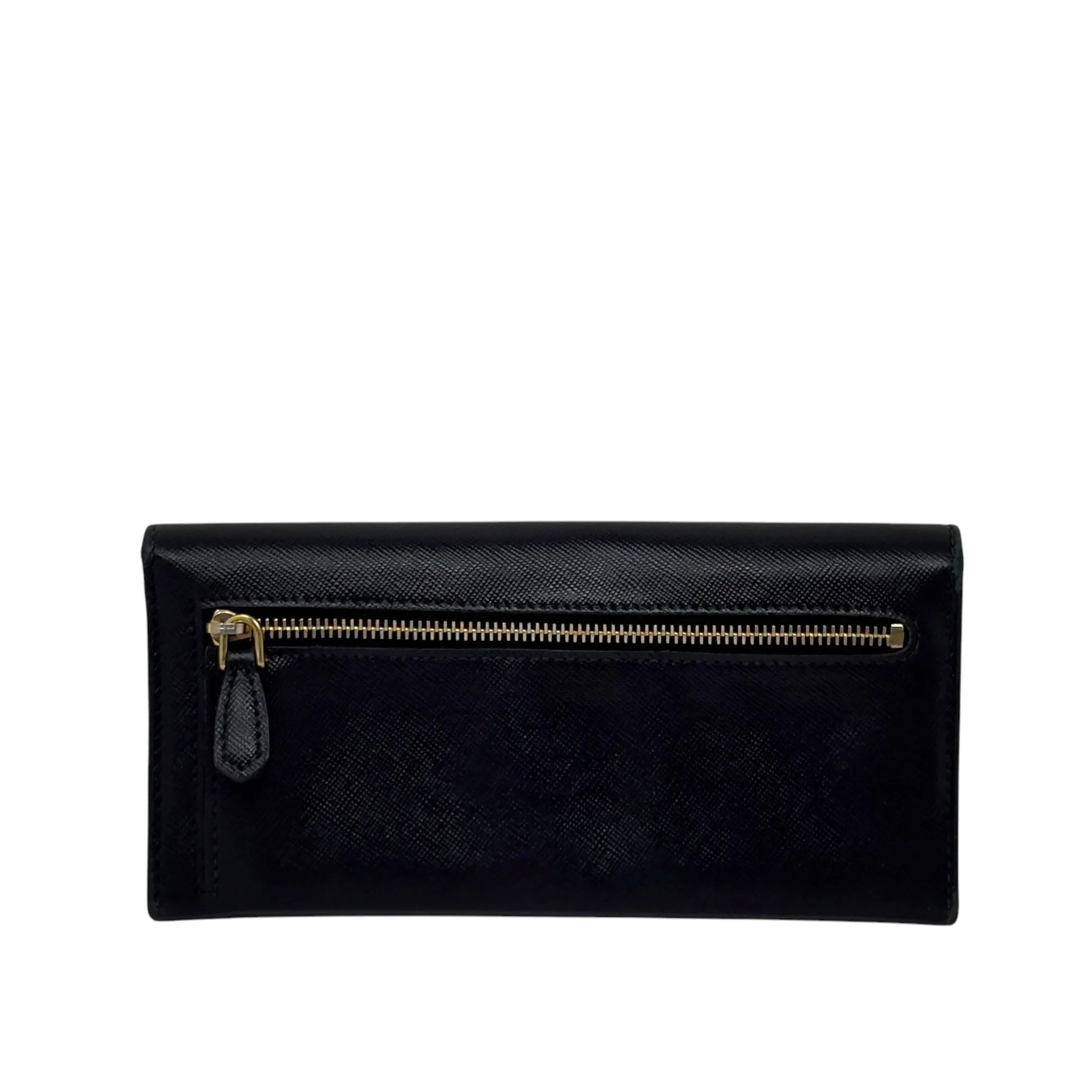 Prada Black Saffiano Long Wallet
