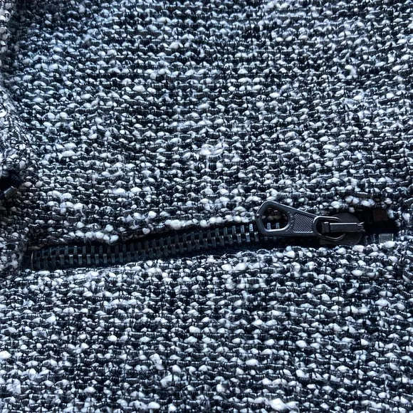 Rag &amp; Bone Women’s Hart Tweed Gray Knit Moto Jacket Sz M