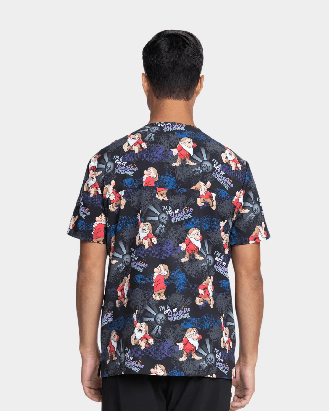 'Ray of Sunshine' V-Neck Print Top - TF728