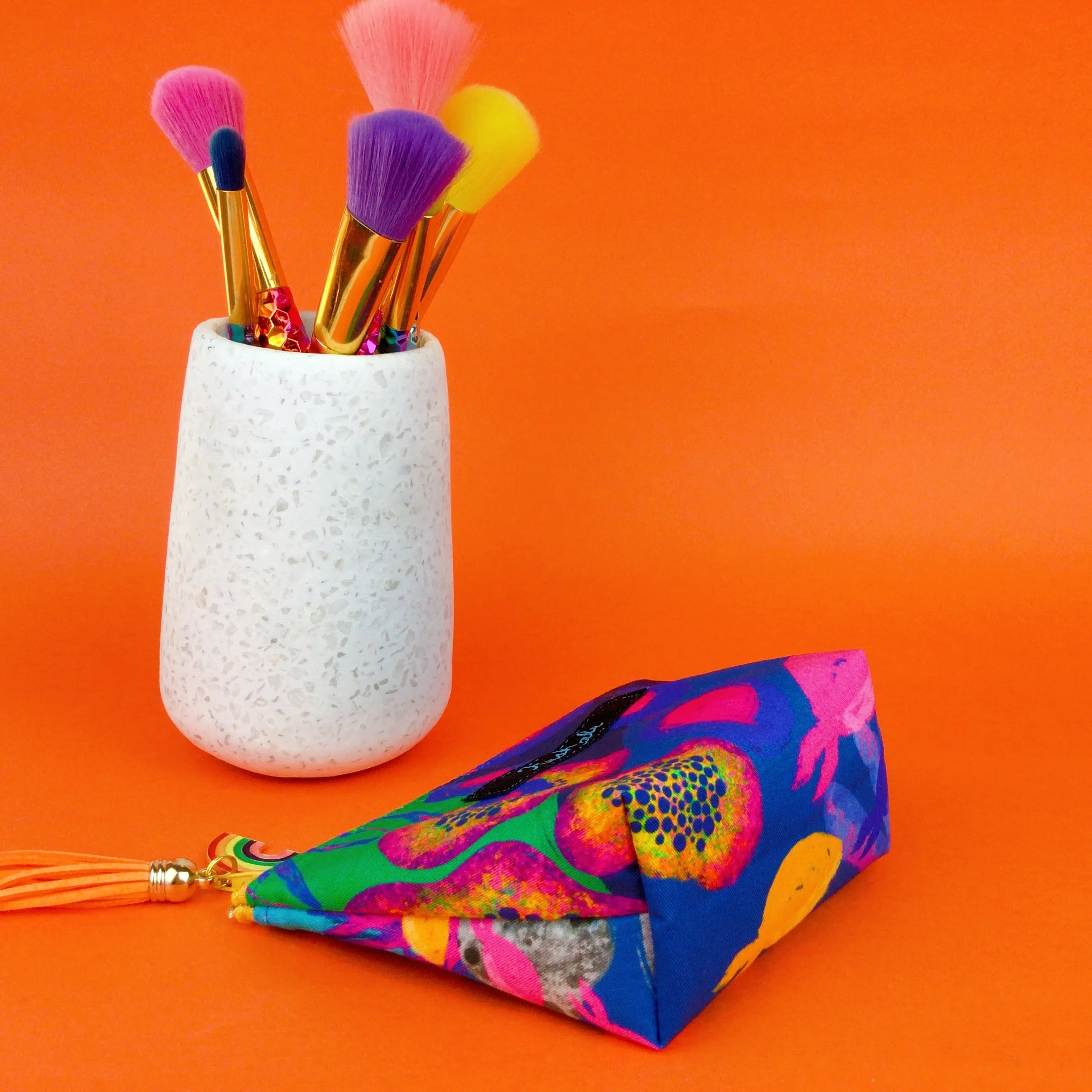Reef Rainbow Small Makeup Bag.  Kasey Rainbow Design.