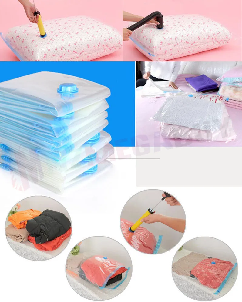 Reusable Vacuum Seal Travel Bag 100 x 70* 1pcs,4pcs,8pcs