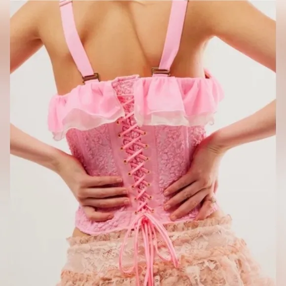 REVOLVE/We are hah Size S Seams Like princes corset Rose Quartz/ pink NWT