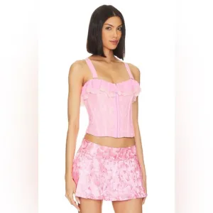 REVOLVE/We are hah Size S Seams Like princes corset Rose Quartz/ pink NWT
