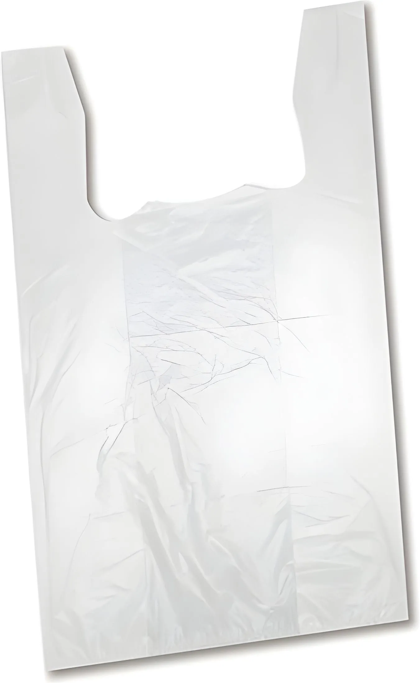 RiteSource - 11" x 6" x 21", S5 Low Density White Shopping Bag, 1000/Cs - TLDS4W1