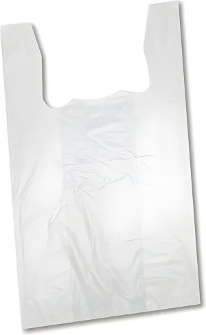 RiteSource - 11" x 6" x 21", S5 Low Density White Shopping Bag, 1000/Cs - TLDS4W1