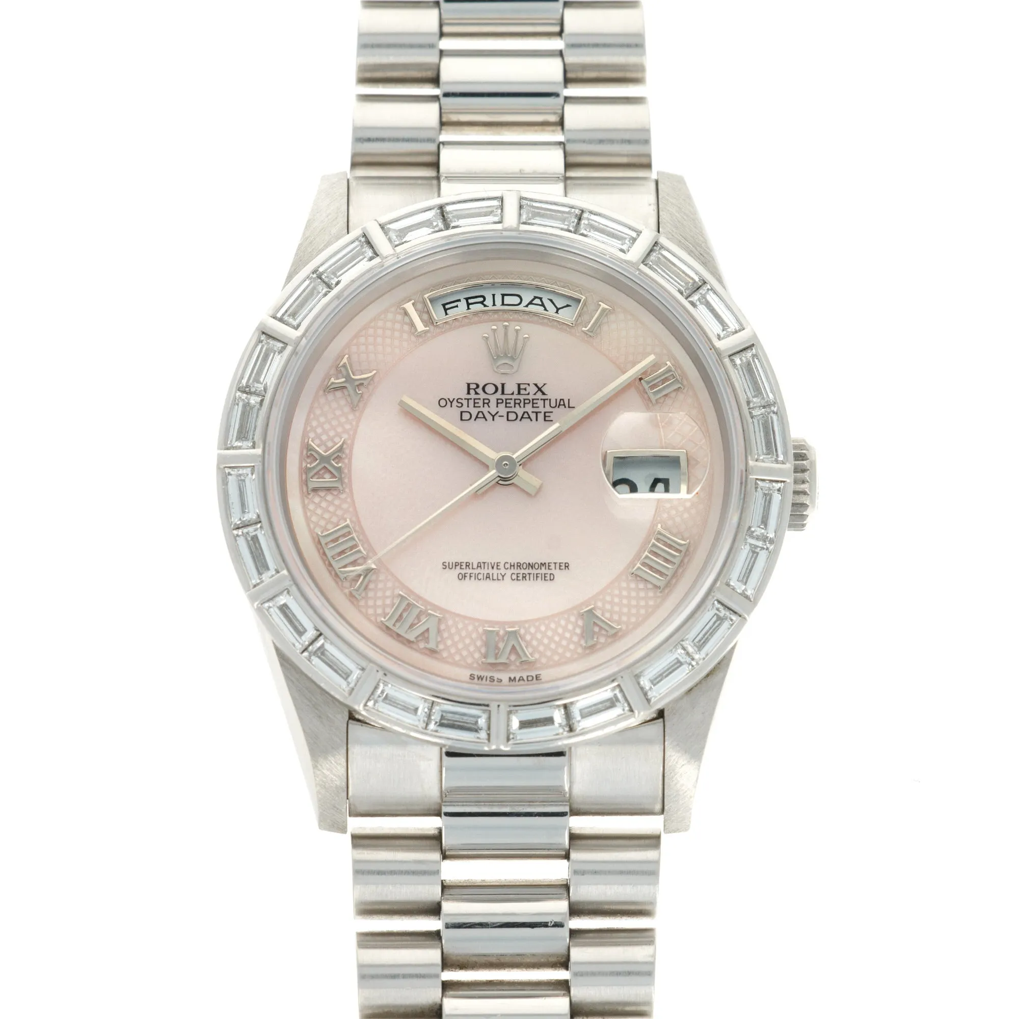 Rolex Platinum Day-Date Mother of Pearl Watch Ref. 18366