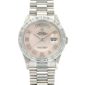 Rolex Platinum Day-Date Mother of Pearl Watch Ref. 18366