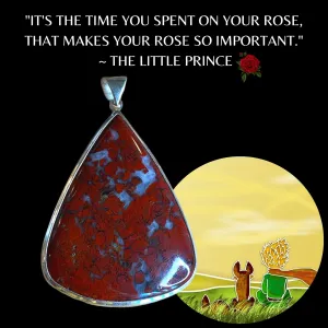 Rose Patterned Red Moss Agate