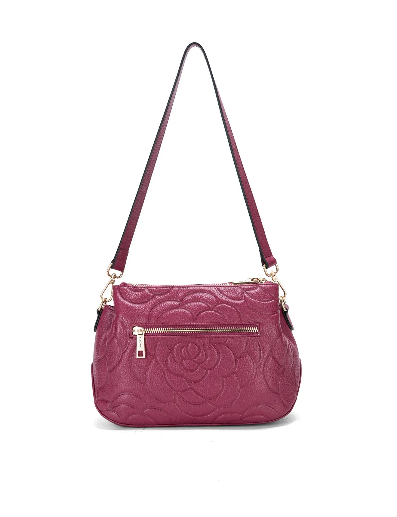 ROSIE 3 COMPARTMENT LEATHER XBODY BAG- E1-8285A-RAS