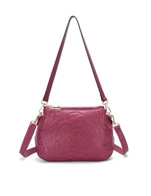 ROSIE 3 COMPARTMENT LEATHER XBODY BAG- E1-8285A-RAS
