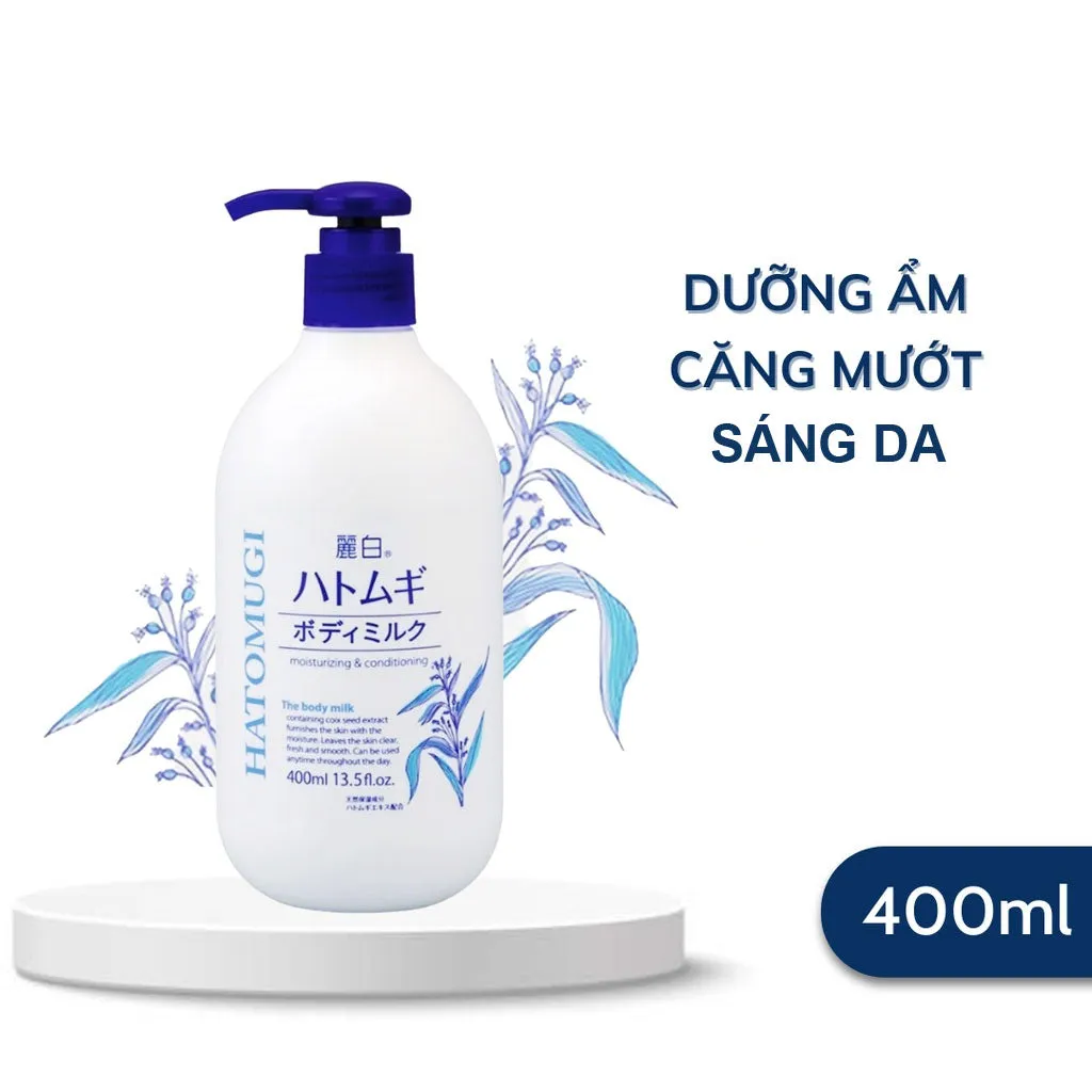 Sữa Dưỡng Thể Hatomugi The Body Milk Cấp Ẩm và Sáng Da 400ml