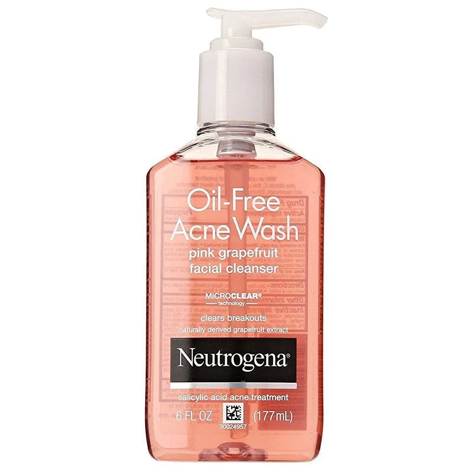 Sữa Rửa Mặt Neutrogena Oil-Free Acne Wash Pink Grapefruit - Giảm Thâm, Ngừa Mụn, Màu Hồng