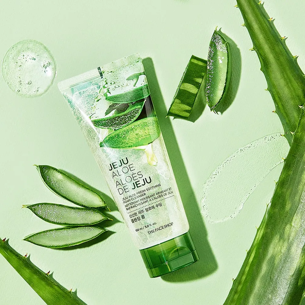 Sữa Rửa Mặt The Face Shop Jeju Aloe Fresh Soothing Foam Cleanser 150ml