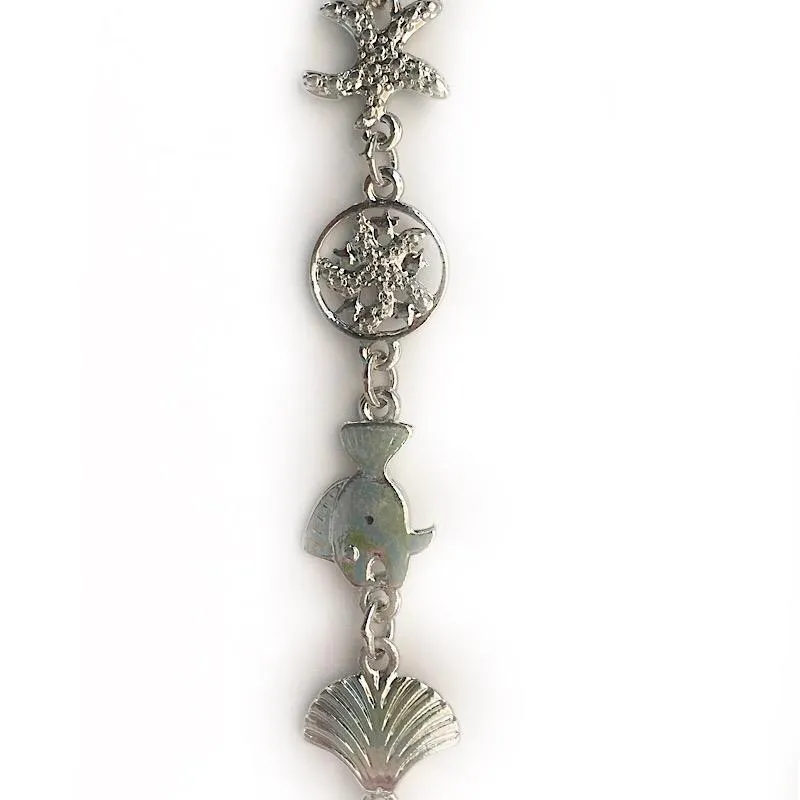 Sea Life Charms in Silver Chain by the Inch (#3007)