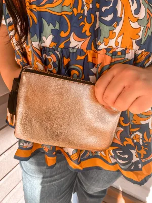 Sealed Secrets Suede Cosmetic Pouch