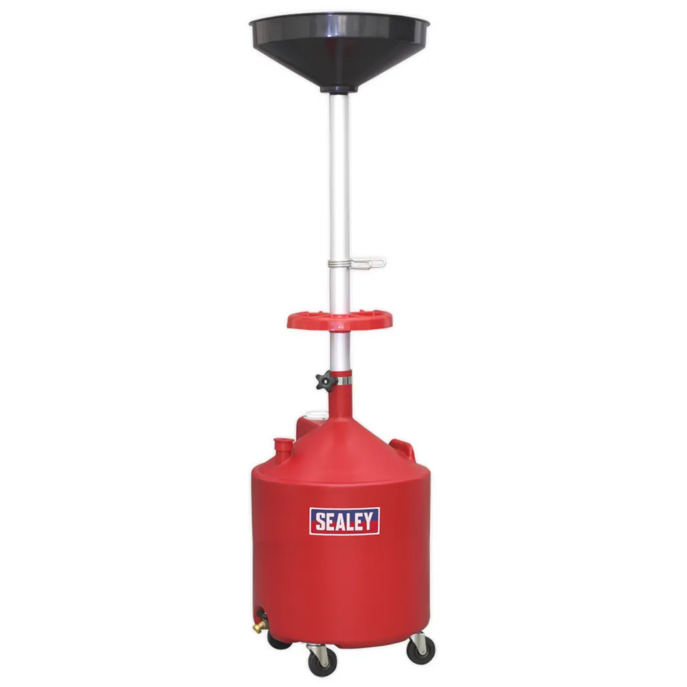 Sealey 80L Mobile Oil Drainer - Gravity Discharge - B
