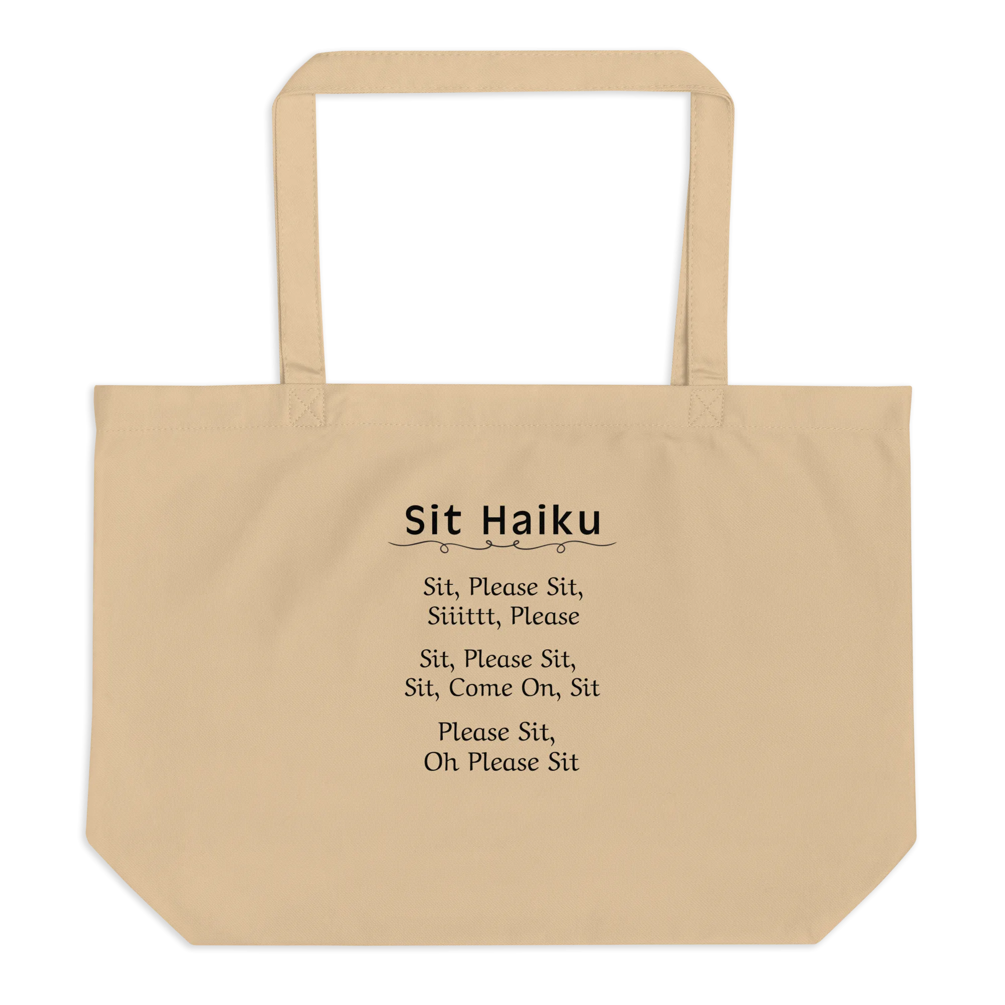 Sit Haiku X-Large Tote/ Shopping Bags
